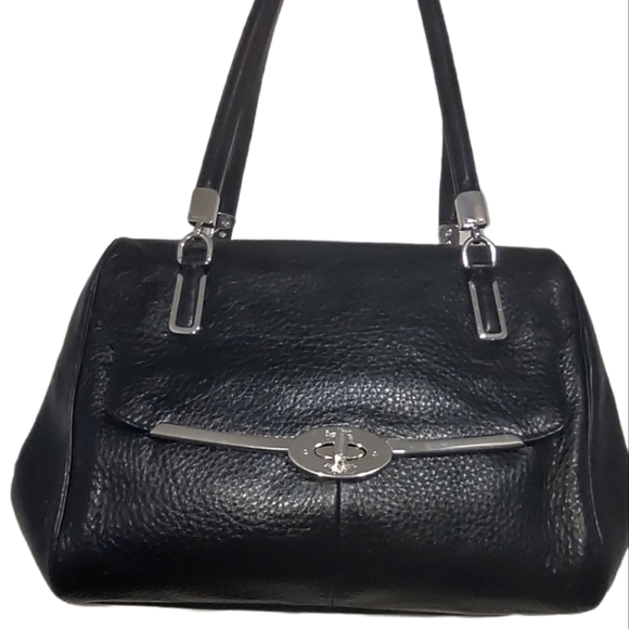 Coach Handbags - COACH Madison Madeline East/West Leather Satchel Black Leather #F1394-25169